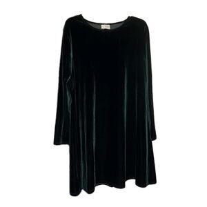 Vintage KC Spencer New York Green Velvet Long Sleeve Dress Size M/L